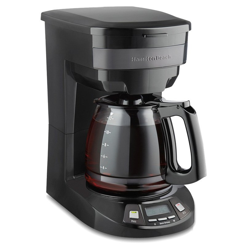 White 12-Cup Programmable Coffee Maker