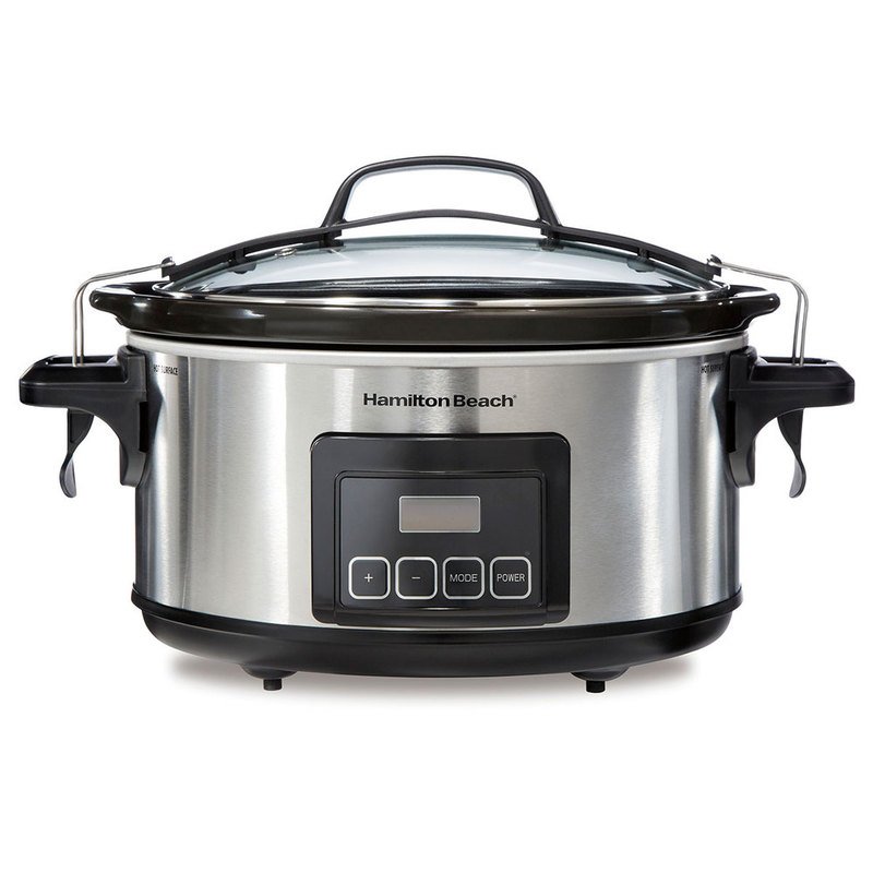 Hamilton Beach 4 Qt. Stainless Steel Slow Cooker with Built in