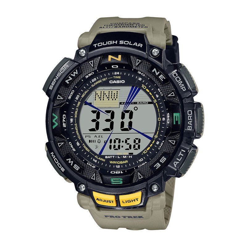 Men's Casio Protrek Tough Solar Triple Sensor Titanium Watch PRG-250T-7