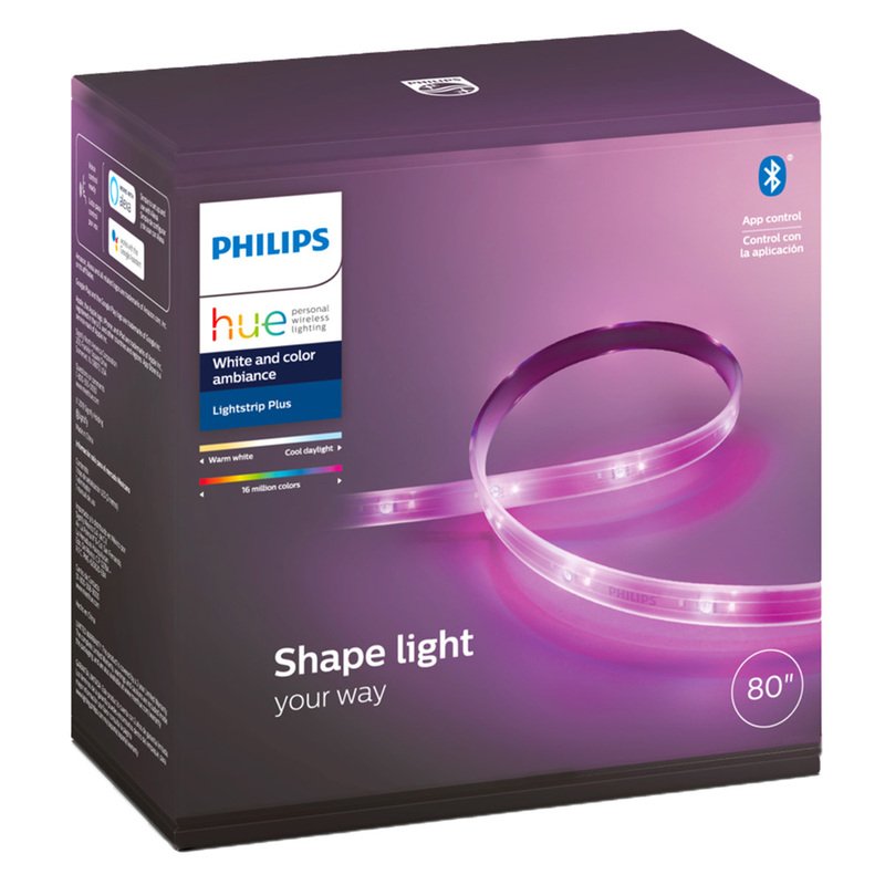 Philips Hue White And Color Lightstrip Plus 2m Base Kit With Bluetooth | Smart Lighting | Electronics - Shop Your Exchange - Site