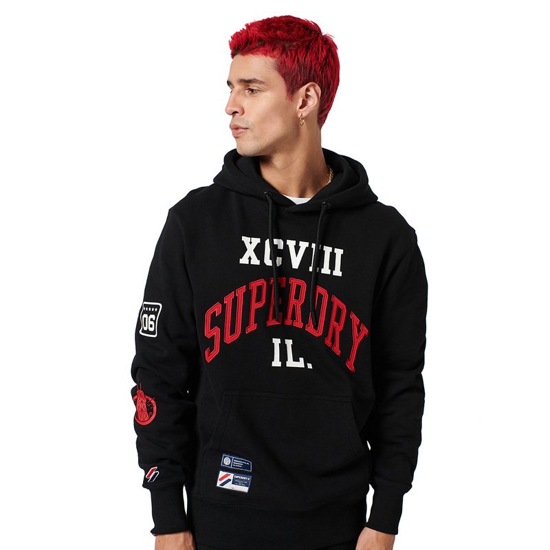 NCAA Mens Hoodie Sweatshirt White Varsity NCAA Mens Hoodie Sweatshirt White Varsity