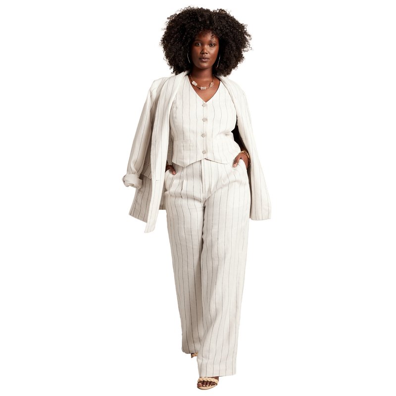 rise Pleated Linen Pant 