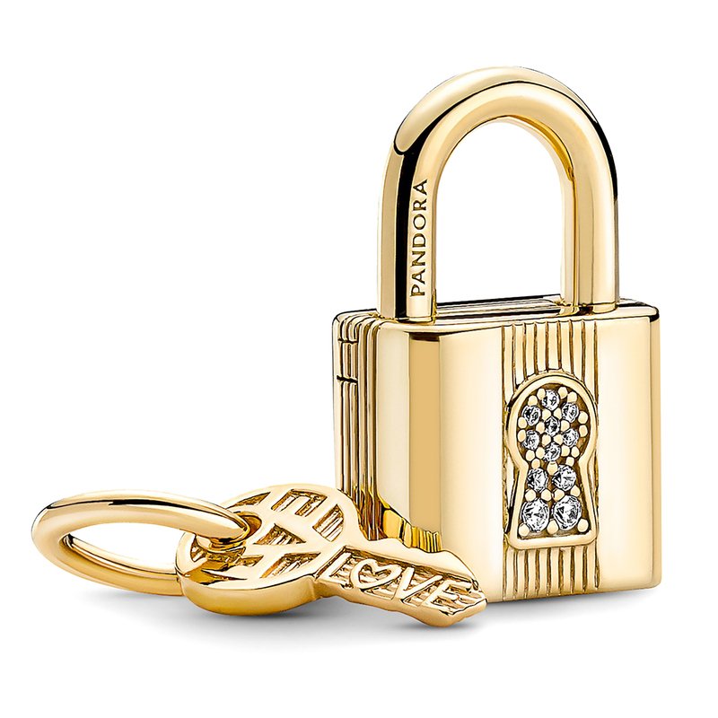 Pandora Padlock And Key Dangle Charm | Fashion Charms