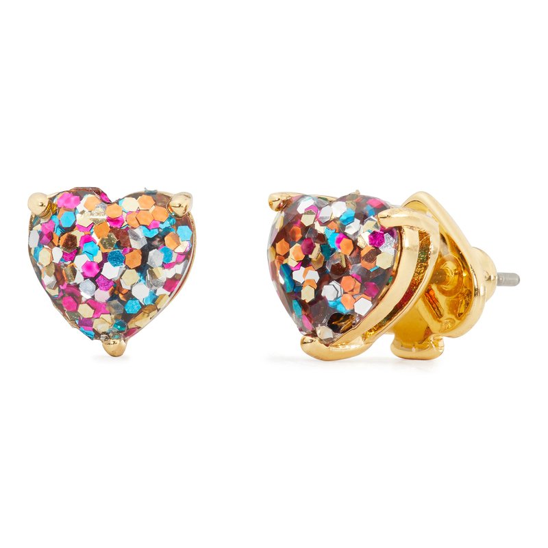 KATE SPADE マイラブ グリッターハート ハギーズ Kate Spade My Love Glitter Heart Huggies | Fashion Earrings