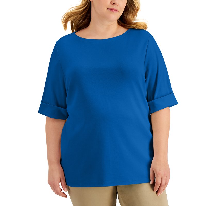 plus size elbow sleeve t shirts