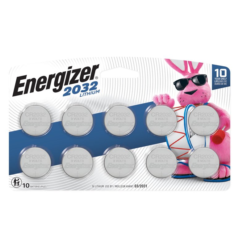 Energizer 2032 3v Lithium Coin 10-pack Batteries, Batteries