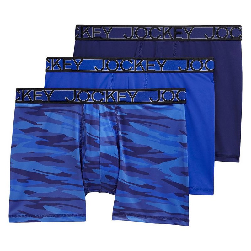 Jockey Men's Active 3-pack Microfiber Boxer Briefs, Men's Underwear