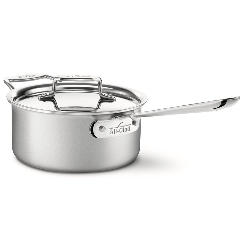 All Clad D5 Stainless Brushed 5-ply Bonded Sauce Pan With Lid