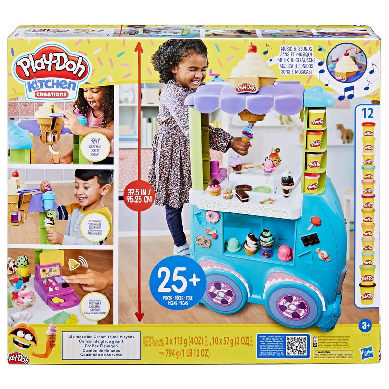 Play-Doh Cash Register Toy for Kids 3 Years and Up with Fun Sounds, Play  Food Accessories, and 4 Non-Toxic Colors