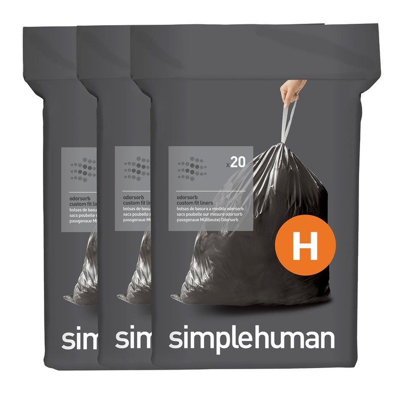 simplehuman Code P Custom Fit Liners (60 Count)