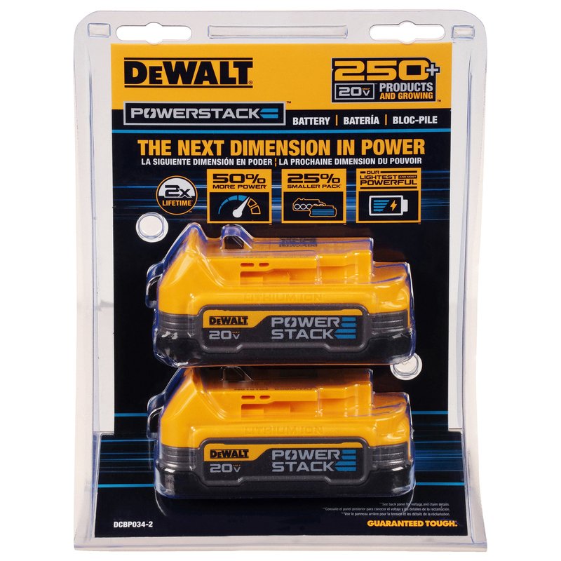 Dewalt 20-volt Max Powerstack Batteries 2pk, Power Tool Batteries