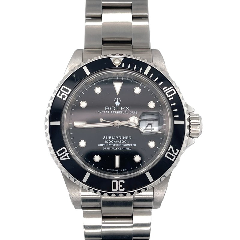 gryde bassin diskriminerende Pre-owned Rolex Mens Submariner Date Stainless Steel Oyster Band Watch |  Men's Watches | Accessories - Shop Your Navy Exchange - Official Site