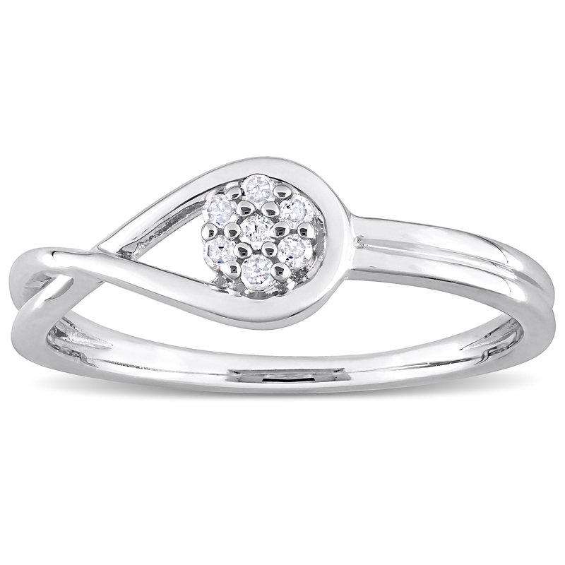 Promise Ring Diamond Accent Sterling Silver