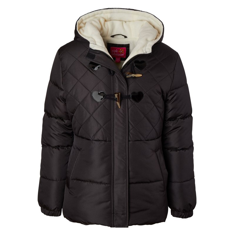 Pink Platinum Big Girls' Toggle Puffer 
