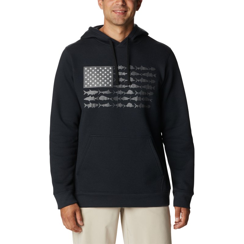 Columbia Mens Pfg Fish Flag Ii Hoodie, Men's Outdoor Hoodies & Fleece