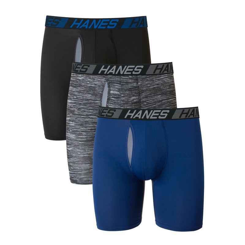 Hanes Men's Comfort Flex Total Support Pouch Long Leg 3-Pack 