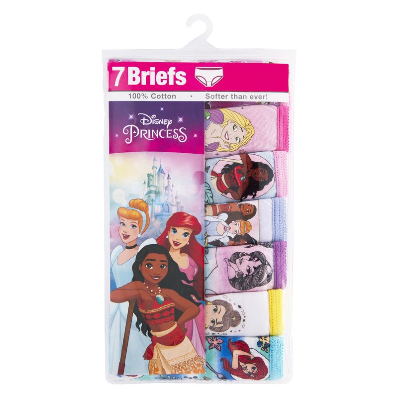 Handcraft Toddler Girls's Princesses Panties 7-pack, Toddler Girls' Socks  & Underwear