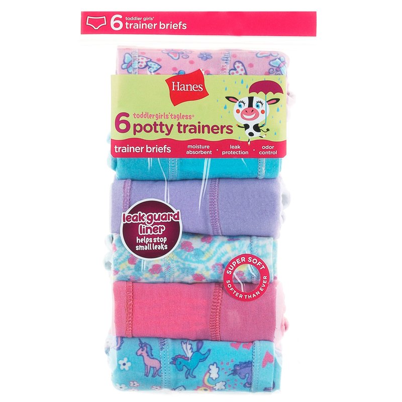 Hanes Toddler Girls' Potty Trainers, Big Girls' Bras, Underwear & Socks