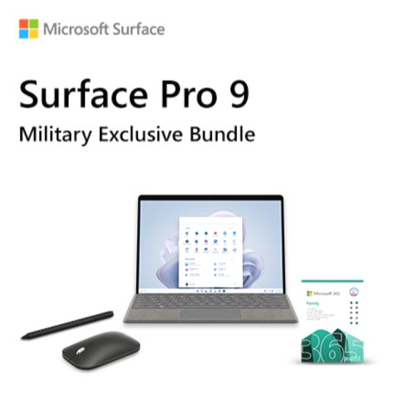 Ordinateur portable Intel Evo Surface Pro 9 et accessoires avec Micros