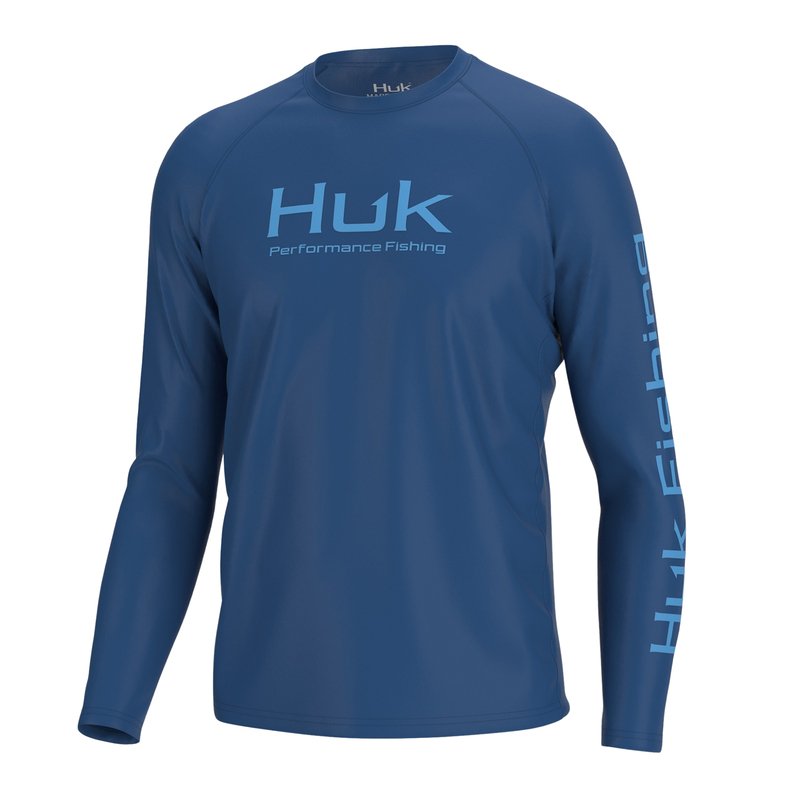 Huk Men's Vented Pursuit Sleeve Hit Long Sleeve Knit Shirt, Men's Outdoor  Tees