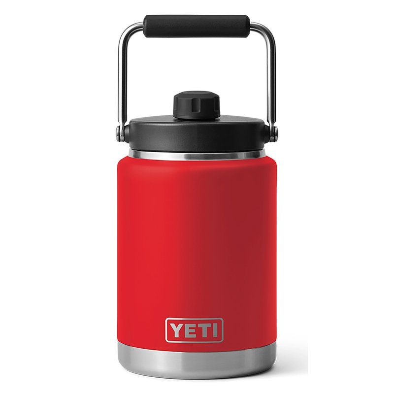 YETI Rambler 64oz bottle with chug cap Rescue Red Water Jug Dent