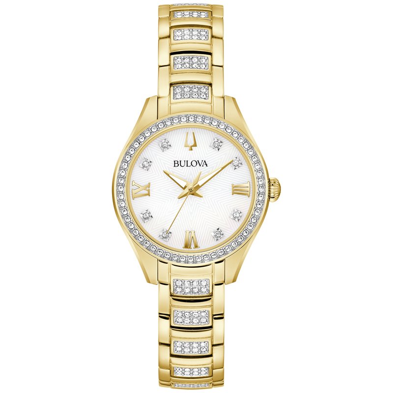 Bulova Women s Crystal Bracelet Watch Women s Watches Women s Shop Your Navy Exchange Official Site