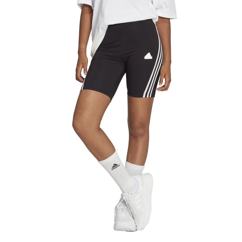 Adidas Women s Single Jersey Three Stripe Biker Shorts Women s Active Shorts Skirts Fitness Shop Your Navy Exchange Official Site