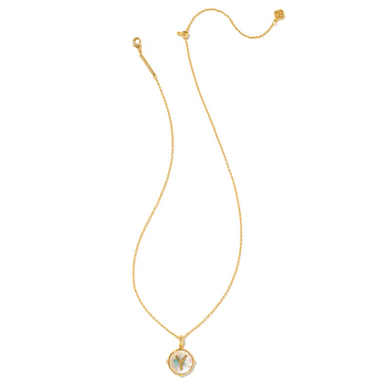 Kendra Scott Elisa Gold Pendant Necklace in Bronze Veined Purple Turqu •  Impressions Online Boutique