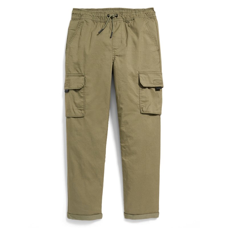 Men's Baggy Thin Flap Pockets Adjustable Drawstring Waist Cargo Pants