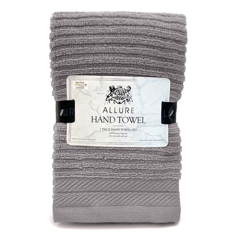 Amrapur Overseas Allure Zero Twist Ribbed 100 Percent Cotton Hand Towel 2 Pack Bath Towels Everyday Home Shop Your Navy Exchange Official Site
