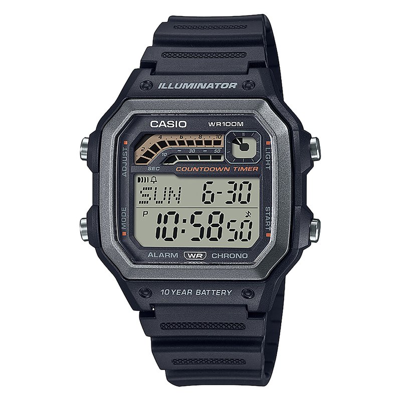 Casio large face digital watch deals