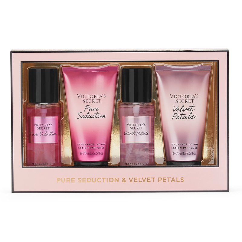 Victorias Secret 4 Piece Mini Mist /lotion Coffret - Pure Seduction /velvet  Petals | Bath & Body Sets | Beauty & Personal Care - Shop Your Navy  Exchange - Official Site