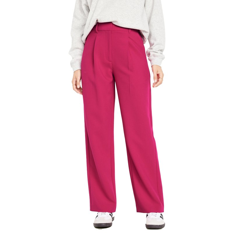 Old Navy Women's Extra High Rise Taylor Wide Crepe Trousers, Women's Casual  & Dress Pants & Joggers