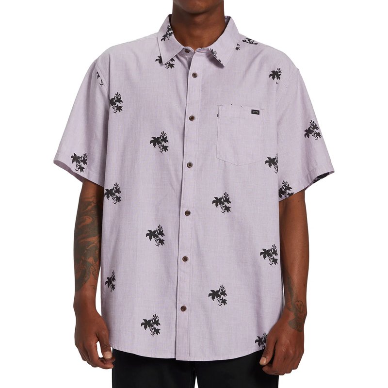 Billabong Men s Sundays Mini All Over Print Short Sleeve Shirt Surf Skate Button Down Shirts Men s Shop Your Navy Exchange Official Site