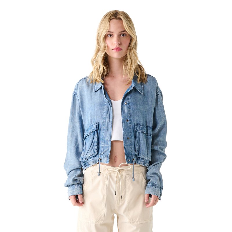 Denim utility jacket women's shop