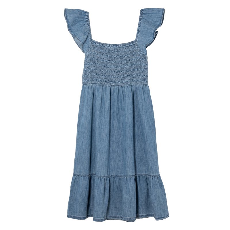 Gap Big Girls Smocked Denim Dress Big Girls Dresses Rompers Apparel Shop Your Navy Exchange Official Site
