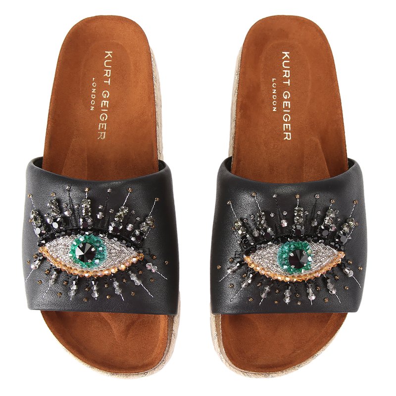 Kurt Geiger Women s Kensington Eye Flatform Sandal Platform Sandals Shoes Shop Your Navy Exchange Official Site