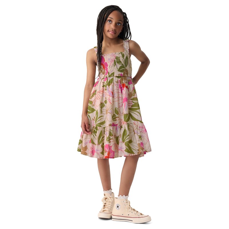 Gap Big Girls Floral Smocked Midi Dress Big Girls Dresses Rompers Apparel Shop Your Navy Exchange Official Site
