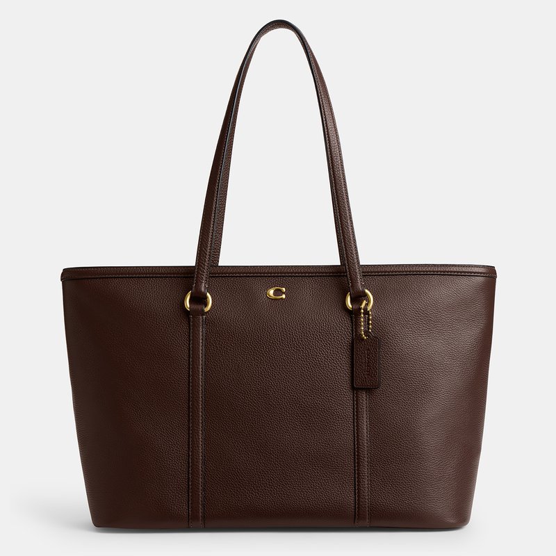 Coach Excl Whsl Refined Pebble Leather Legacy Zip Tote | Totes