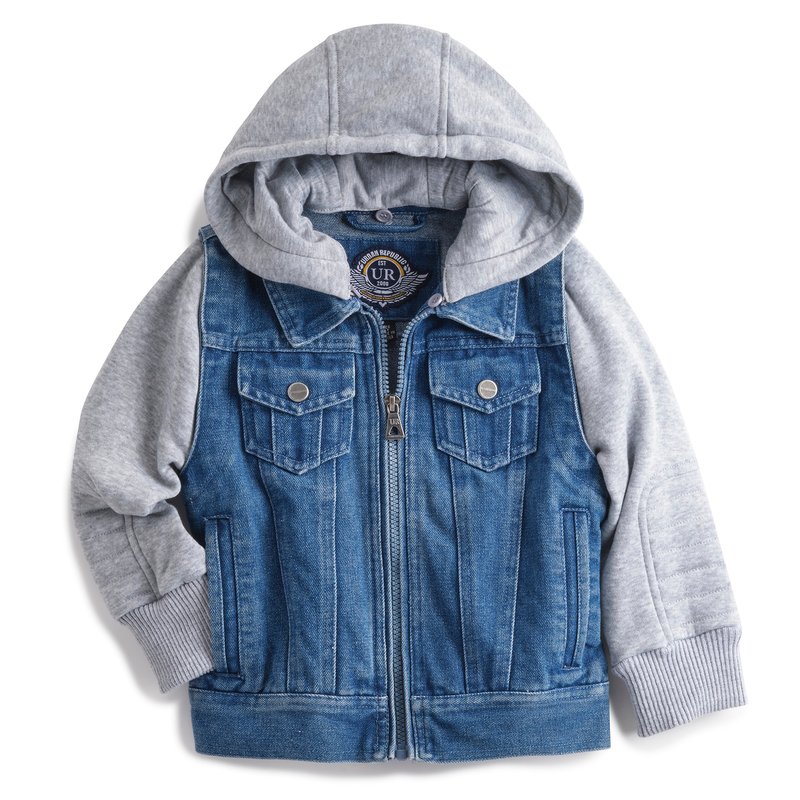 Urban Republic Little Boys Hooded Denim Shirt Jacket Little Boys Coats Jackets Kids Shop Your Navy Exchange Official Site