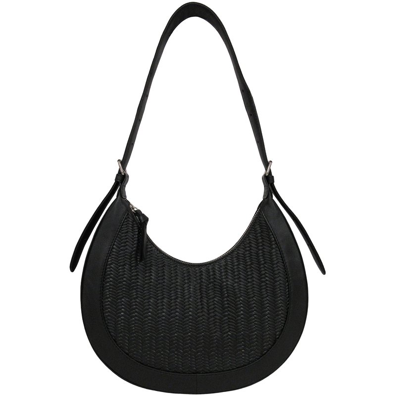 Bueno Marco Leather Laredo Embossed Braid Hobo Bag | Bucket & Hobo