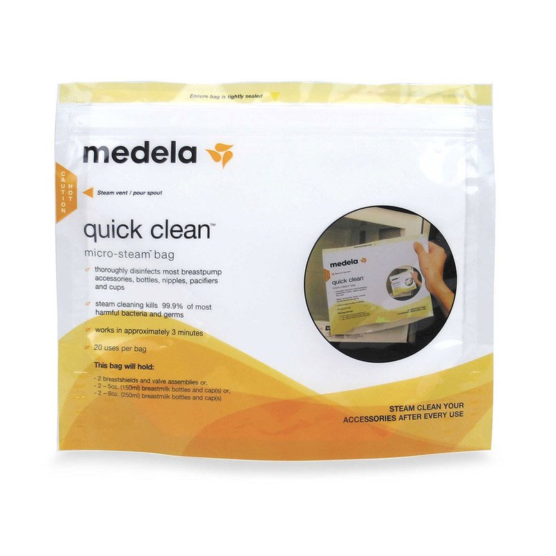 Medela Quick Clean Micro-Steam Bags Economy Pack of 4 retail boxes (20 Bags  Total)