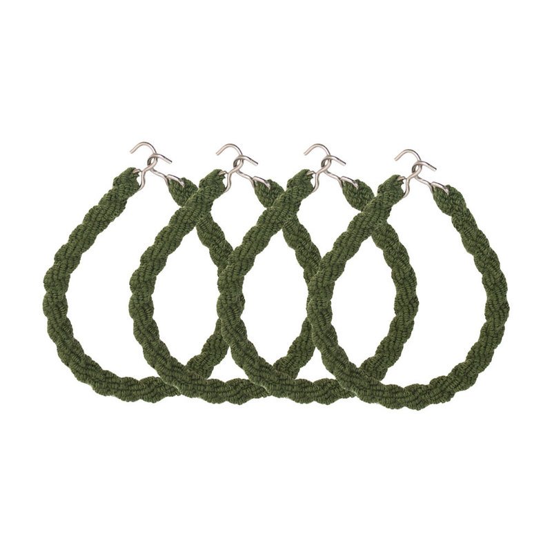 Boot Trouser Blouser Od Green Elastic Rope With Metal Hook/eye 2 Pair ...