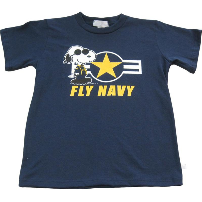 Third Street Sportswear Boys' Usn Snoopy Tee, Navy Aviation