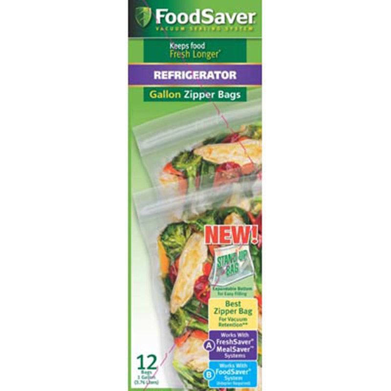 Foodsaver Reusable Gallon Vacuum Zipper Bags - For Use With