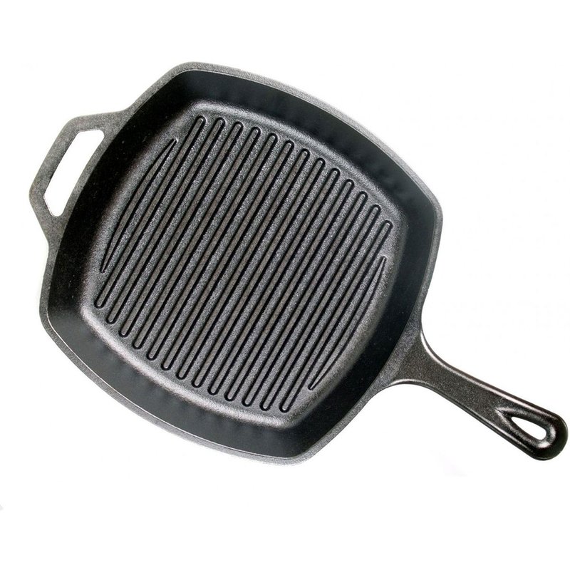 Lodge Cast Iron Skillet Large 10.5 Square Grill Pan Made in the