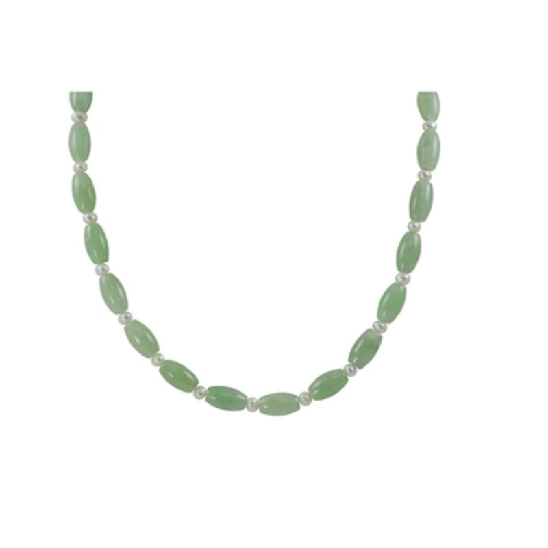 Antique Edwardian Jade Bead Necklace 1.00ct in Platinum - Beaded Long  Necklace, with Diamond Clasp | Pragnell