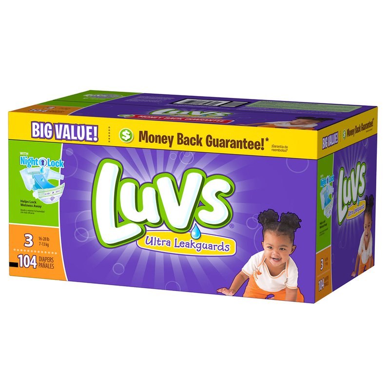 Luvs Size 3, Big Pack 104count Disposable Diapers Baby Shop
