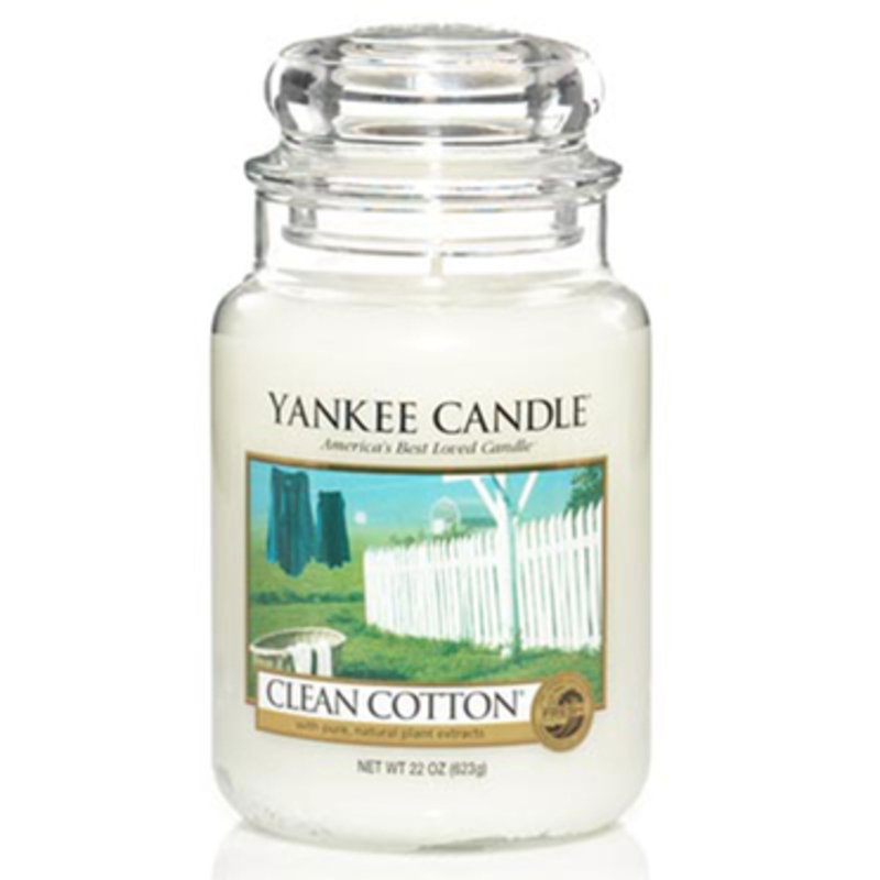 Yankee Candle Clean Cotton Signature Large Jar, Scented Candles