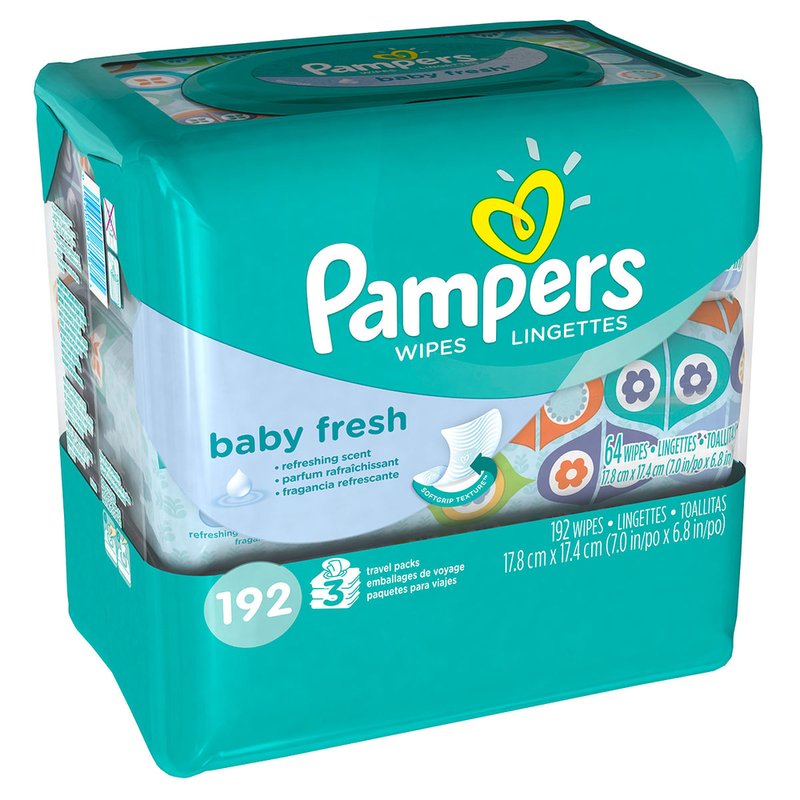 Pampers 3 online pack wipes